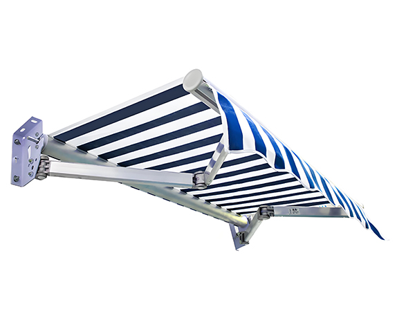 Hand cranked telescopic sunshade