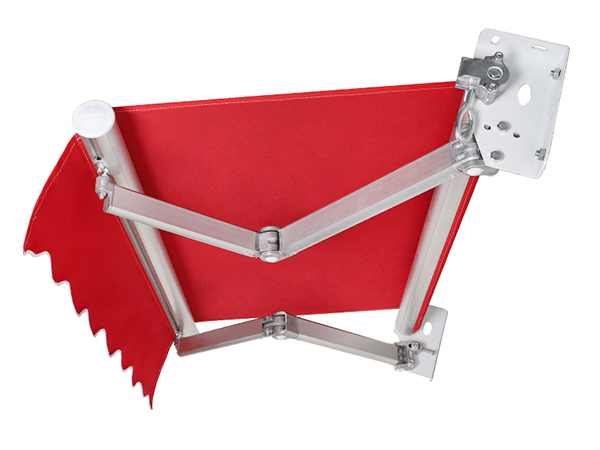 Hand cranked telescopic sunshade